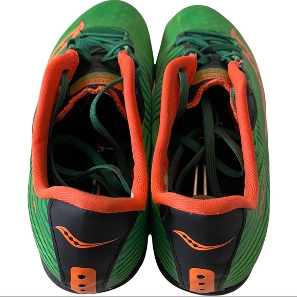 Saucony Vendetta 2 Mens Slime Orange Running Cleats Spikes Sz 9M S29047-1 main image 4